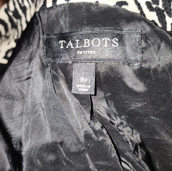 Talbots Zebra Animal Print Blazer Size 8P - Picture 3 of 4